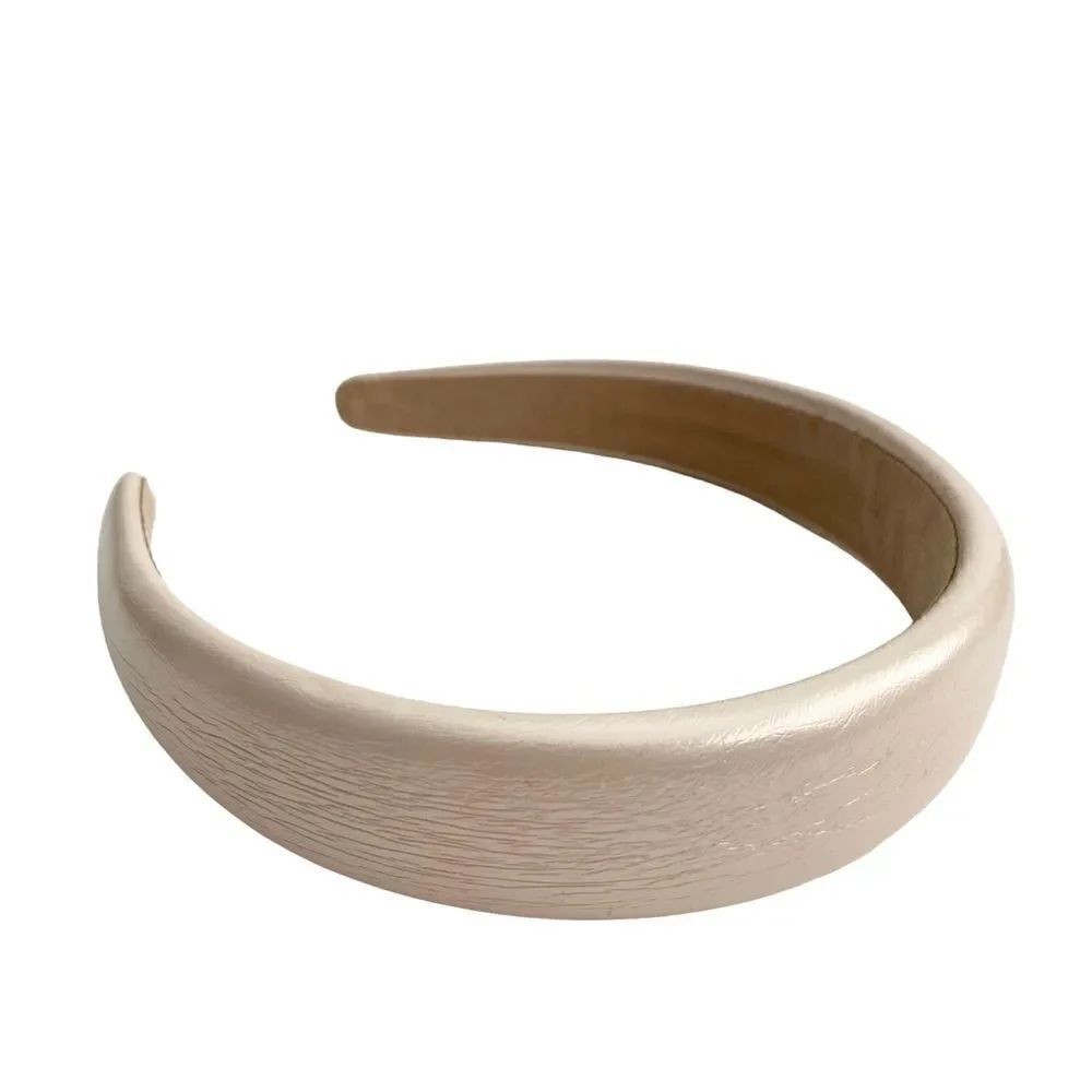 NEW Anthropologie Faux Leather Classic Style Headband in One Size